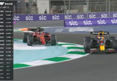 Verstappen y Leclerc protagonizaron el momento más emocionante de la GP de Arabia Saudita