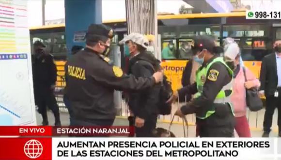 Estaciones del Metropolitano tendrá mayor presencia policial desde este jueves 23. Foto: América Noticias