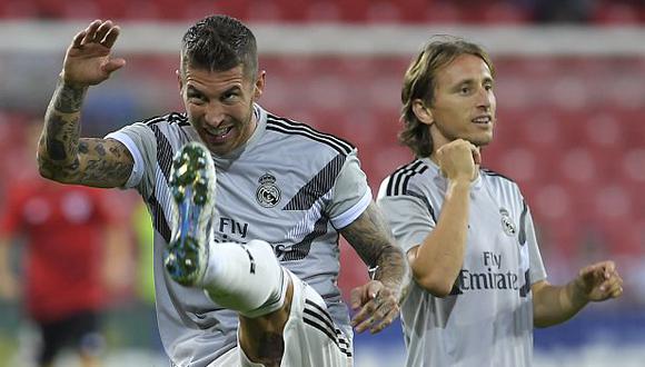 Sergio Ramos y Luka Modric son compañeros en Real Madrid desde la temporada 2012-13. (Foto: AFP)