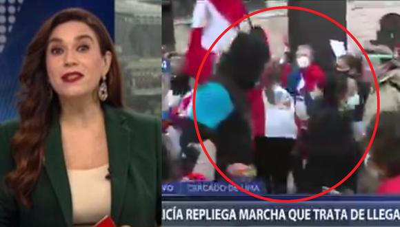 La periodista de América Televisión se pronunció luego de la agresión a su reportera, Fátima Chávez durante las protestas del último miércoles.