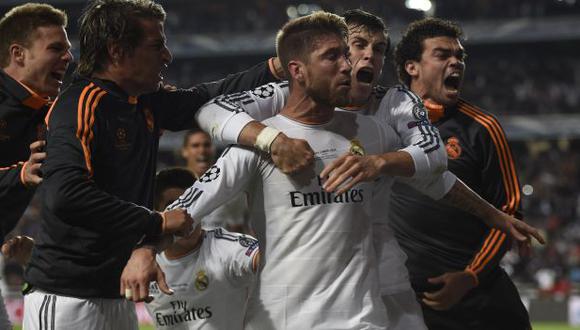 Sergio Ramos anotó el gol del 1-1 y forzó la prórroga en la final ante Atlético de Madrid. (Foto: AFP)