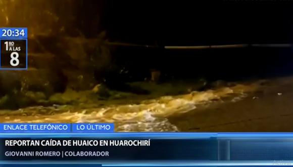 El huaico que cayó en el norte de Huarochirí causó que algunos transportistas opten por regresar y no avanzar en la Carretera Central. (Canal N)