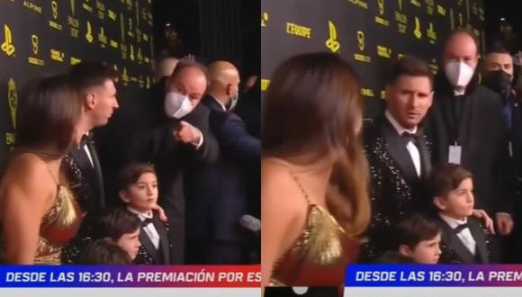 Lionel Messi asistió a la premiación con su esposa e hijos. (Foto: ESPN)