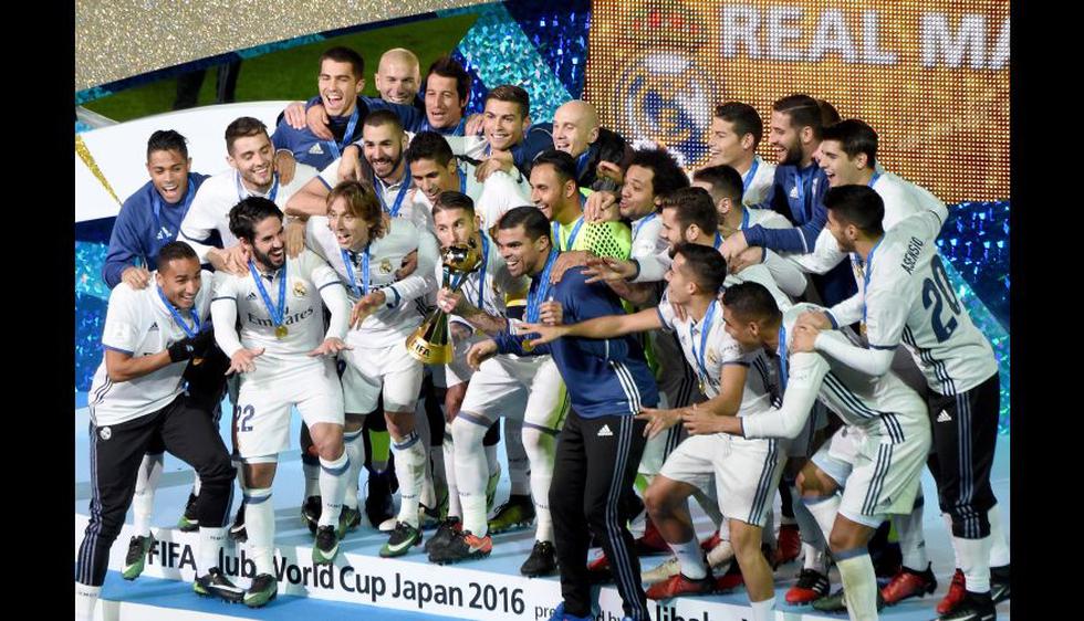 2016: Real Madrid campeón tras vencer 4-2 a Kashima Antlers. (Foto: AFP)