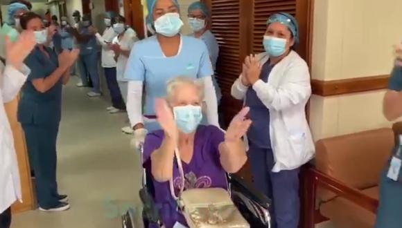 Coronavirus Colombia | Anciana de 85 años se recupera satisfactoriamente del COVID-19 y le dan de alta