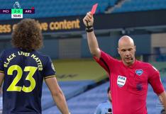 David Luiz cometió penal, el árbitro le mostró la roja y De Bruyne anotó el segundo para el Manchester City