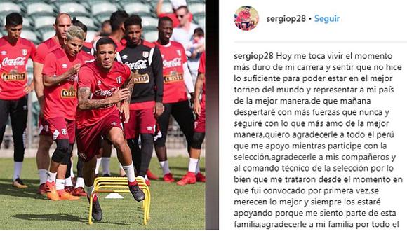 Sergio Peña: "Siento que no hice lo suficiente para estar en el Mundial" 