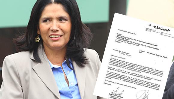 ​Alianza Lima: esta es la carta de renuncia de Susana Cuba y ALBAConsult [FOTO]