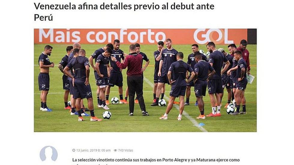 Perú vs. Venezuela EN VIVO: así reacciona Venezuela horas previas al duelo en la Copa América 2019 | FOTOS