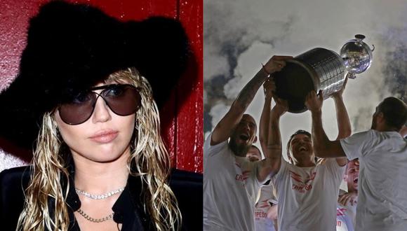 Miley Cyrus y el detalle que la une a la final entre River Plate y Flamengo (Foto: Instagram/AFP)