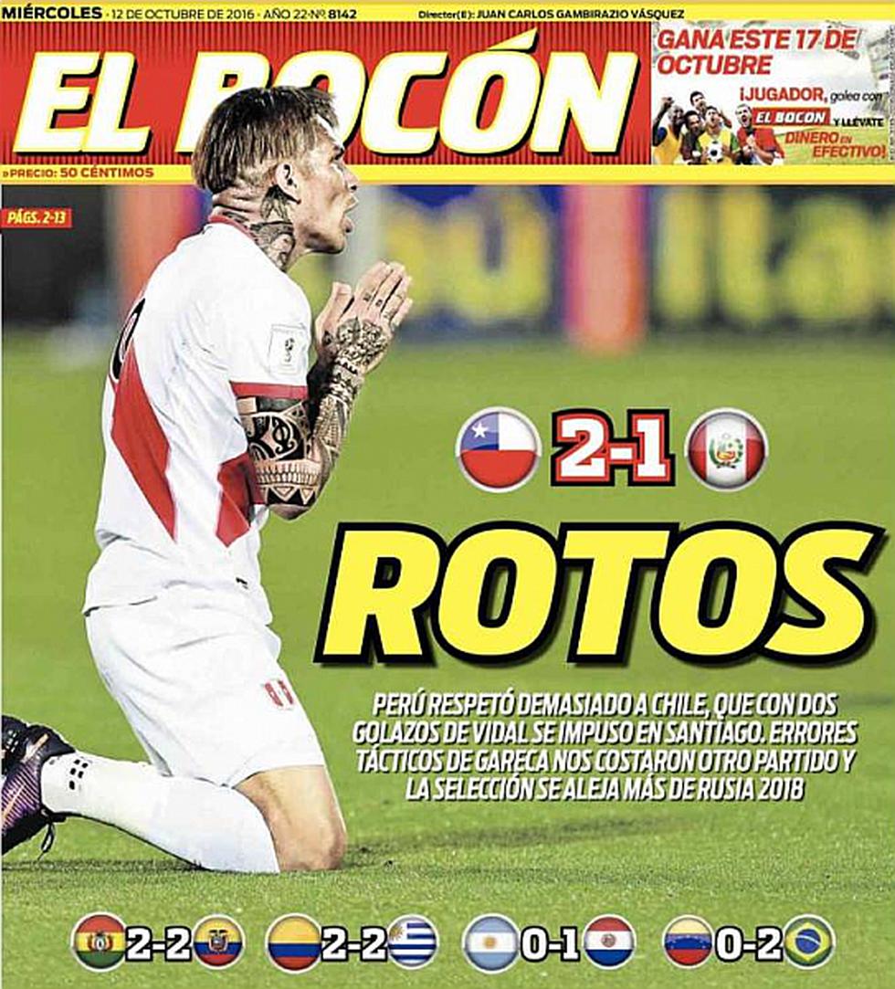 Selección peruana: Así reaccionó la prensa tras derrota [FOTOS]
