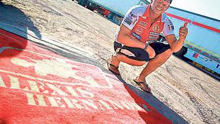 Alexis Hernández terminó ayer entre los diez mejores del Dakar 2014
