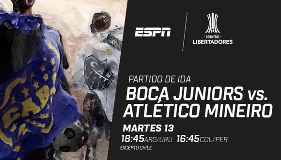 Boca Juniors vs. Atlético Mineiro EN VIVO ONLINE | sigue el partido de ida de octavos de final de la Copa Libertadores en La Bombonera
