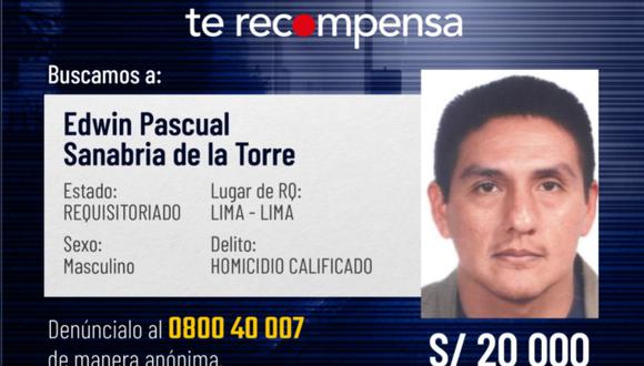 Edwin Pascual Sanabria de la Torre está prófugo desde el 2017, en que fue condenado a 20 años de cárcel por matar a su hermana.