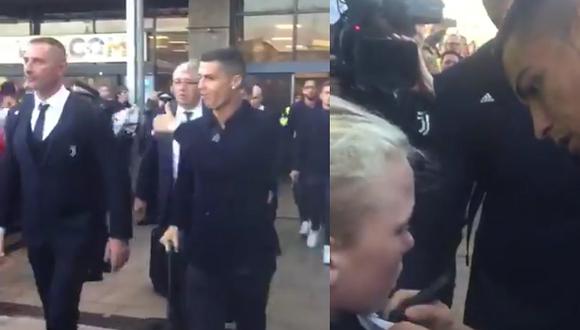 Cristiano Ronaldo causó alboroto con su llegada a Manchester [VIDEO]