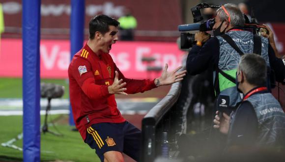 Álvaro Morata marcó el gol de España contra Polonia en Sevilla. (Foto: Selección Española)