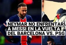 PSG analiza no utilizar a Neymar ante Barcelona para contar con él en los cuartos de final