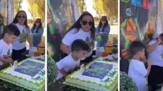 Youtube Viral: Niño golpea a su tía en su cumpleaños por aventarle la torta [VIDEO]