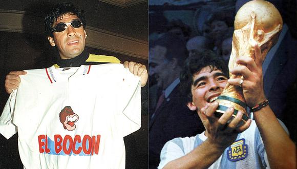 Este jueves se cumple un año de la partida de Diego Armando Maradona y en esta nota recordamos cuando posó con la camiseta de El Bocón.