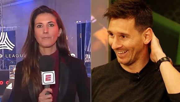 Reportera fue por Lionel Messi y terminó recibiendo pelotazo [VIDEO]