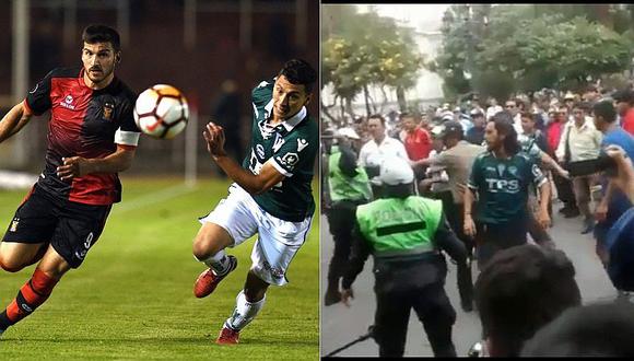 Hinchas de Santiago Wanderers y arequipeños protagonizan trifulca [VIDEO]