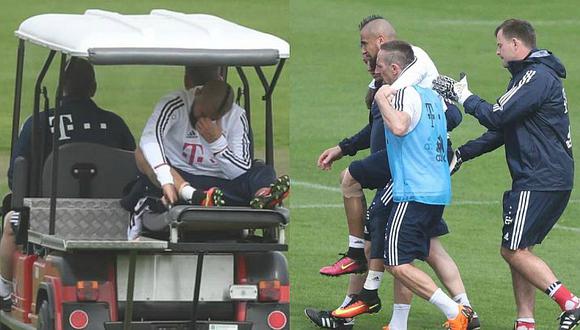 Arturo Vidal salió llorando de los entrenamientos por lesión [FOTOS]