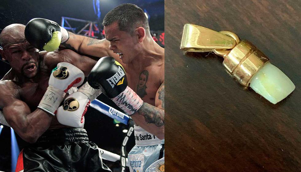 Esto es lo que hará el Chino Maidana con el diente de Floyd Mayweather. (Foto: AFP / Instagram Chino Maidana)