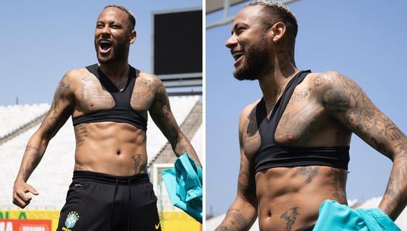 Neymar compartió fotos de su musculatura en redes sociales. (Foto: Instagram)