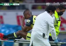 Pedro Aquino sufrió lesión en el América vs. Tigres y salió en camilla | VIDEO