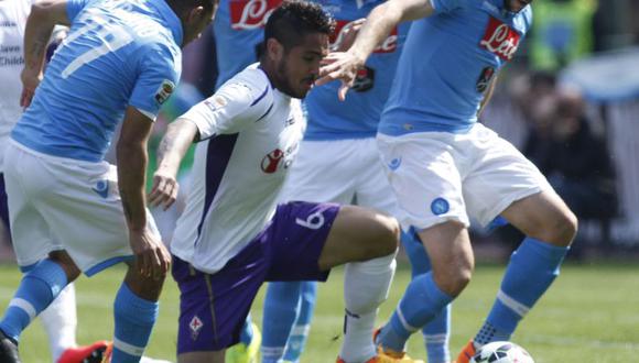 Juan Vargas reapareció pero la Fiorentina cayó goleado por Napoli [VIDEO]