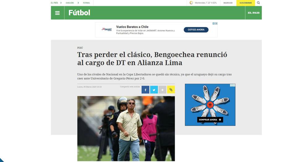 Ovación de Uruguay, a través de la sección Ovación, también informó sobre la salida del DT.