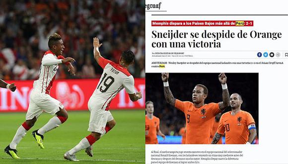 Prensa de Holanda elogió juego de la selección peruana tras amistoso