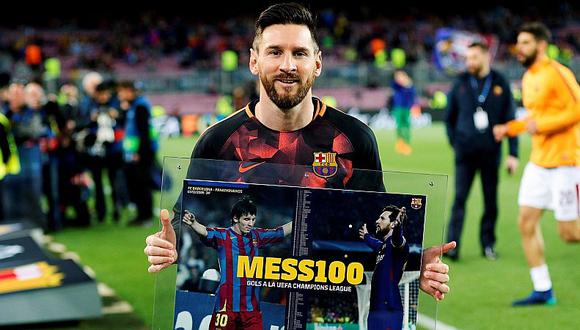 Lionel Messi fue homenajeado por sus 100 goles en la Champions League [VIDEO]