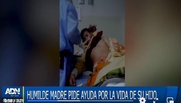 La madre del menor señala que su hijo necesita una segunda intervención quirúrgica pues su salud se agrava. (Captura de video ADN Cusco)