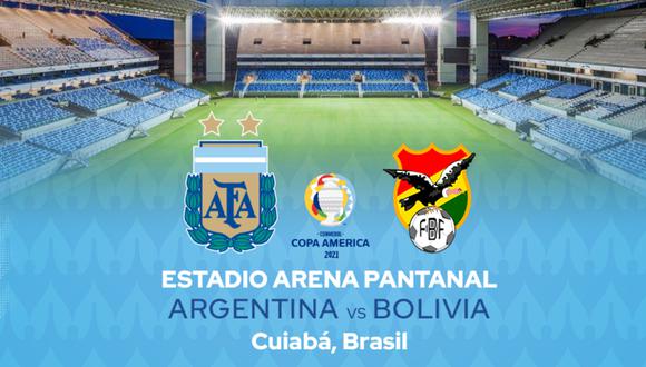 Argentina vs. Bolivia EN VIVO ONLINE | Sigue el partido por la fecha 5 del grupo A de la Copa América 2021 desde el estadio Arena Pantanal de Cuiabá.