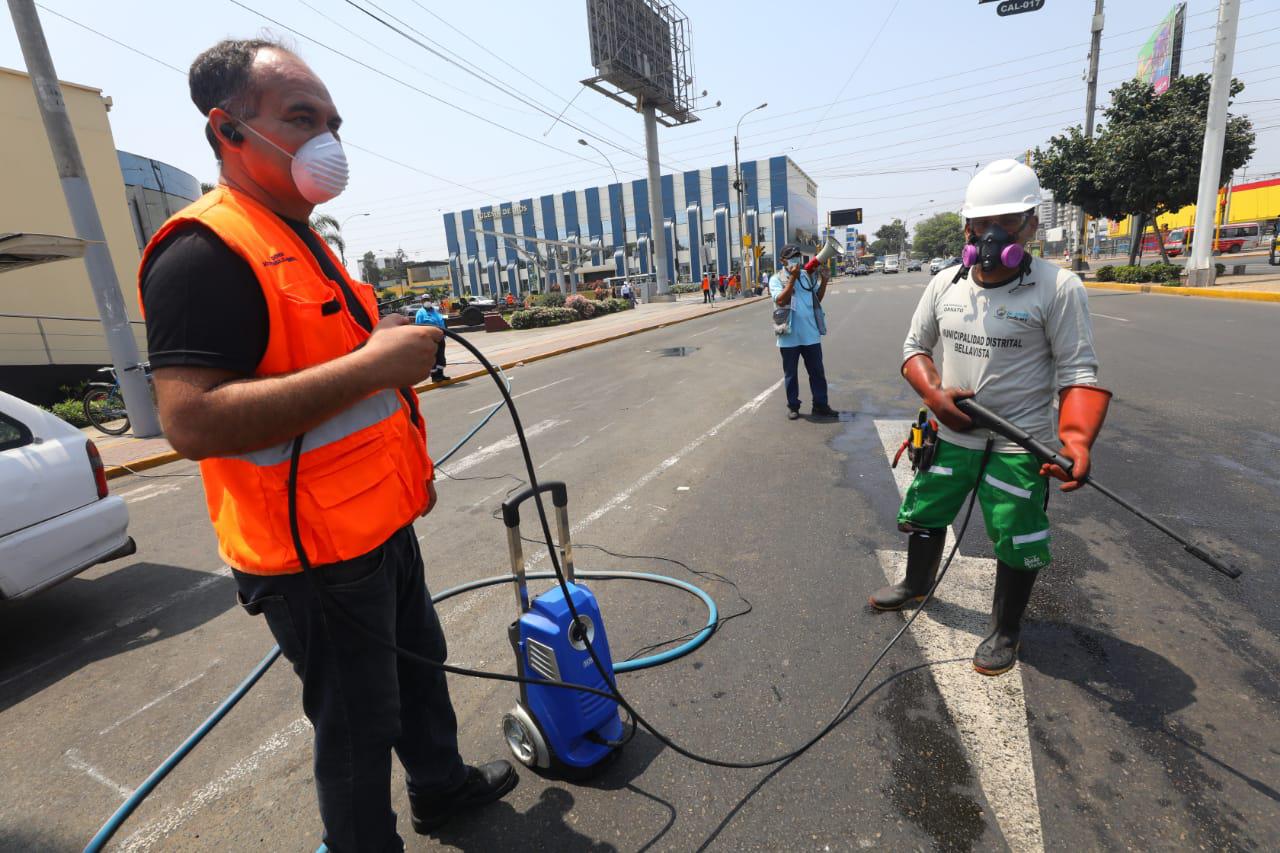 Bellavista realiza desinfección de todo vehículo que ingrese al distrito como prevención