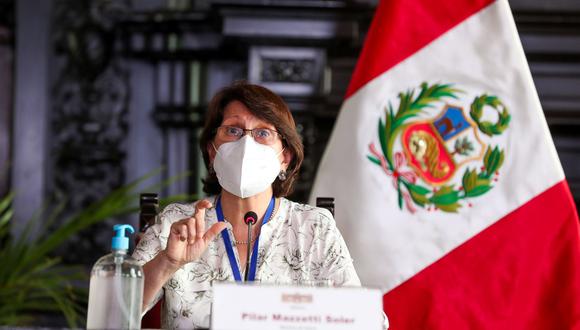 “Entonces tenemos dos variantes del coronavirus, la variante británica y brasilera”, señaló la ministra de Salud, Pilar Mazzetti.  FOTO: Andina