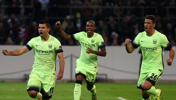 Champions League: Sergio Agüero da el triunfo al Manchester City sobre el Mönchengladbach