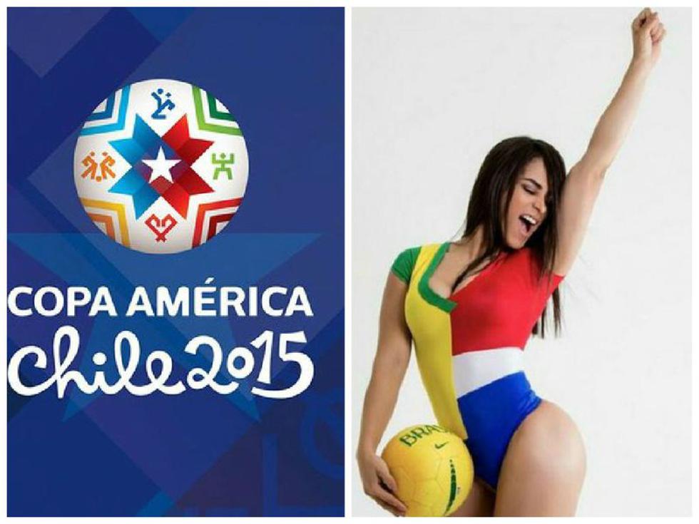 Copa América 2015: la nueva Larissa Riquelme calienta el Brasil-Paraguay