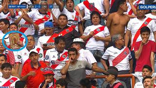 VIRAL | Hincha de Municipal alienta con imagen de Cristo en el duelo ante Universitario [FOTO]