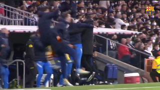 Así fue el loco festejo de Xavi tras el 2-0 en el Real Madrid vs. Barcelona | VIDEO