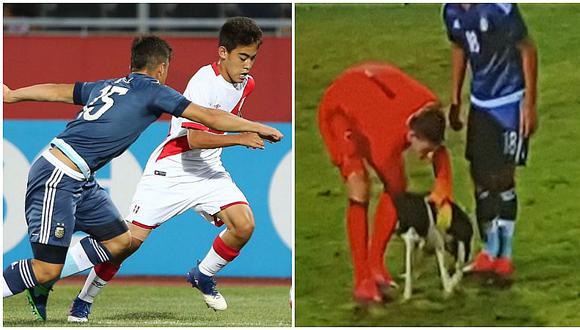 Selección peruana sub 17: Perro ingresa en pleno duelo con Argentina