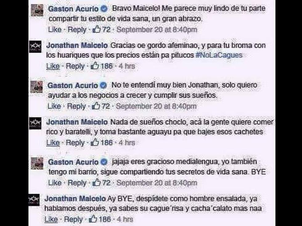 Jonathan Maicelo: "Yo admiro a Gastón porque él es patria"