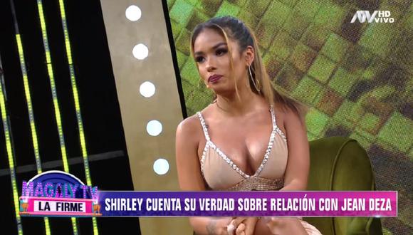 Shirley Arica revela que Jean Deza la agredió cuando tenían una relación. (Foto: Captura Magaly TV: La Firme)