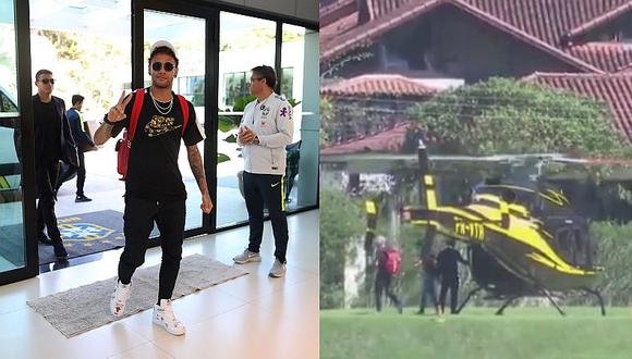 Rusia 2018: Neymar llegó a la concentración de Brasil en helicóptero