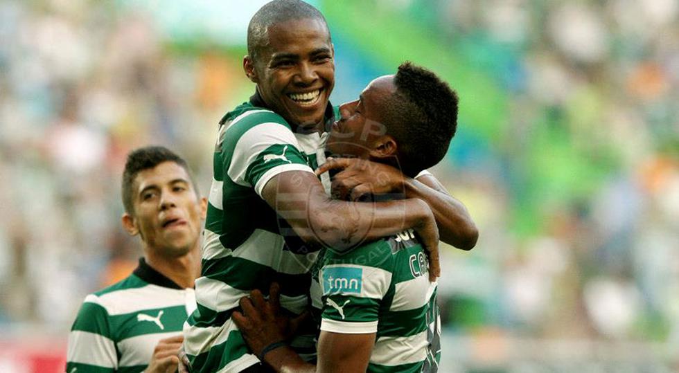 André Carrillo marcó dos tantos en victoria del Sporting Lisboa