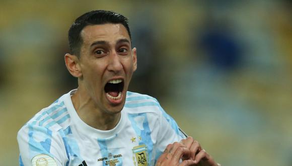 Di María anotó el tanto del triunfo en Uruguay por Eliminatorias. (Foto: AFP)