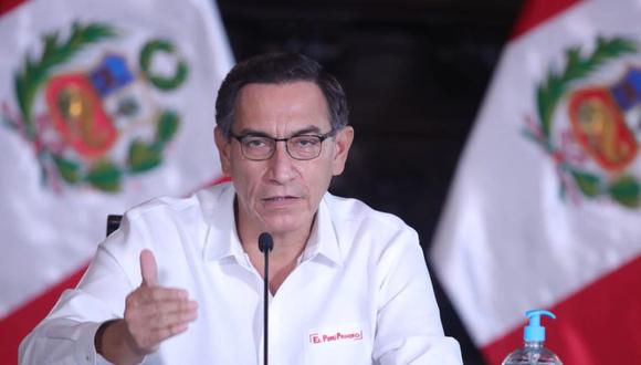 Presidente Martín Vizcarra anuncia que el 8 de octubre será día laborable. (Foto: Andina)