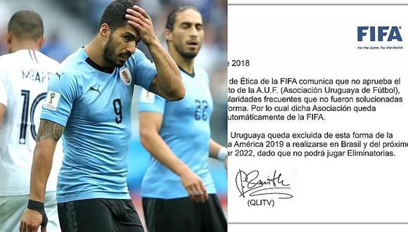 ¿Uruguay es desafiliado por la FIFA y no jugará la Copa América?