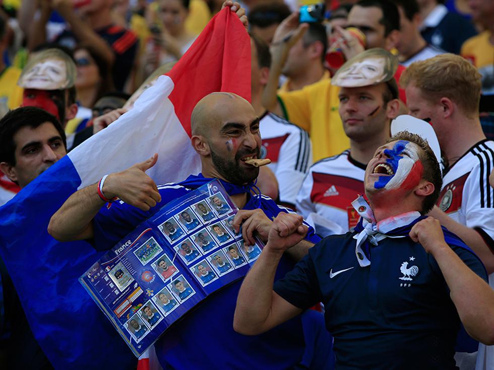 Mundial Brasil 2014: Hinchas de Alemania y Francia viven el partido con intensidad [FOTOS]